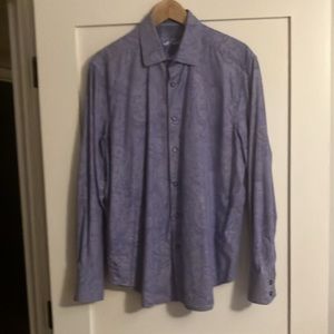 Robert Graham men’s button down long sleeve shirt lavender paisley